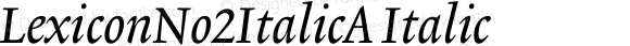 LexiconNo2ItalicA Italic