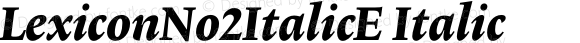 LexiconNo2ItalicE Italic