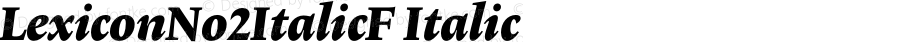 LexiconNo2ItalicF Italic