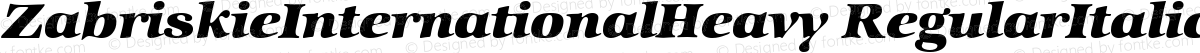 ZabriskieInternationalHeavy RegularItalic