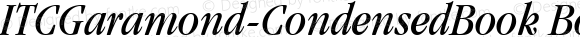 ITCGaramond-CondensedBook Italic