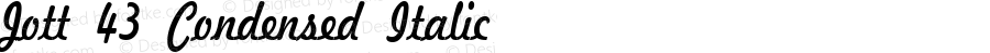 Jott 43-Condensed Italic
