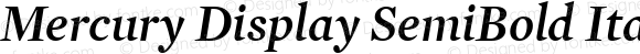 Mercury Display SemiBold Italic