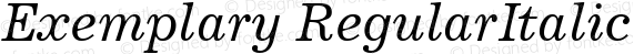 Exemplary RegularItalic