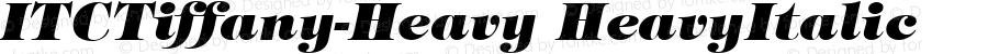 ITCTiffany-Heavy Italic