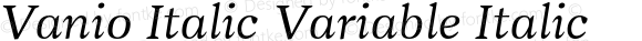 Vanio Italic Variable Italic