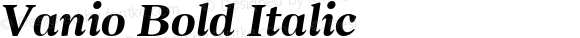 Vanio Bold Italic