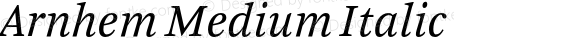 Arnhem Medium Italic Version 001.000