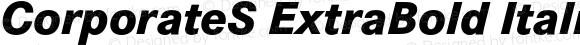 CorporateS ExtraBold Italic