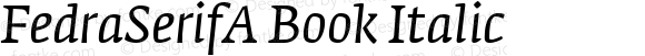 FedraSerifA BookItalic