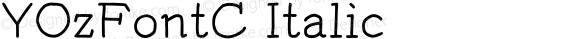 YOzFontC Italic