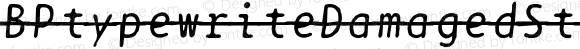 BPtypewriteDamagedStrikethrough Italic