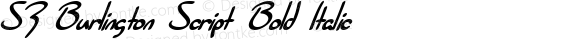 SF Burlington Script Bold Italic