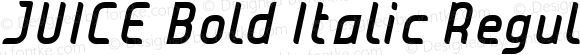 JUICE Bold Italic Regular Version 1.00 December 24, 2008, initial release
