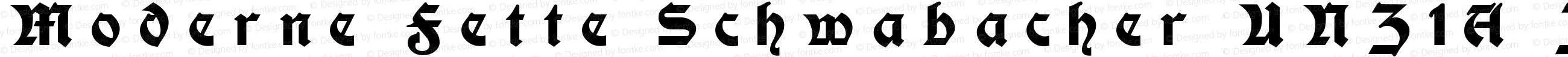 Moderne Fette Schwabacher UNZ1A Italic