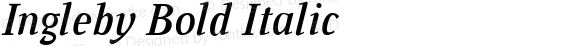 Ingleby Bold Italic