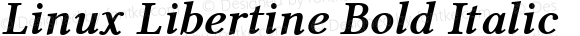 Linux Libertine Bold Italic