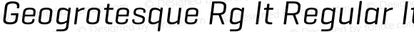 Geogrotesque Rg It Regular Italic