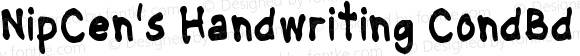 NipCen's Handwriting CondBd Condensed Bold