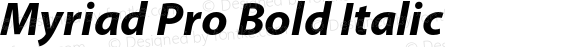 Myriad Pro Bold Italic