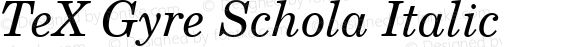 TeX Gyre Schola Italic