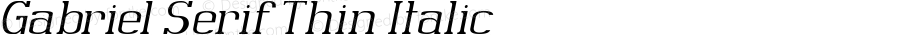 Gabriel Serif Thin Italic