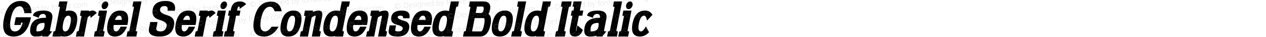 Gabriel Serif Condensed Bold Italic