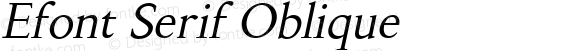 Efont Serif Oblique