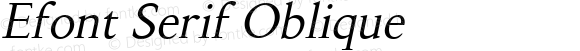 Efont Serif Oblique