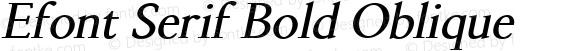Efont Serif Bold Oblique