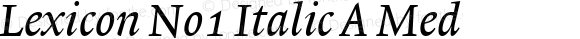 Lexicon No1 Italic A Med