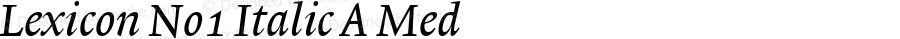 Lexicon No1 Italic A Med