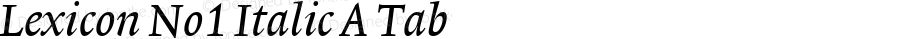 Lexicon No1 Italic A Tab