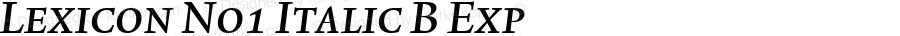 Lexicon No1 Italic B Exp