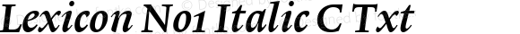 Lexicon No1 Italic C Txt