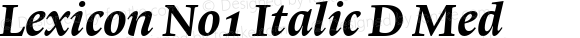 Lexicon No1 Italic D Med