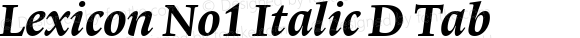 Lexicon No1 Italic D Tab