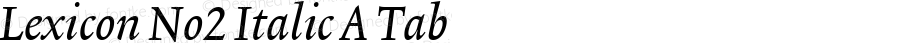 Lexicon No2 Italic A Tab