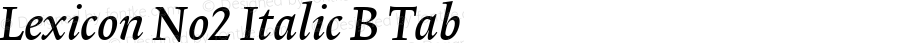 Lexicon No2 Italic B Tab