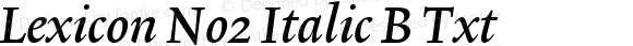 Lexicon No2 Italic B Txt