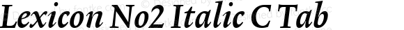 Lexicon No2 Italic C Tab