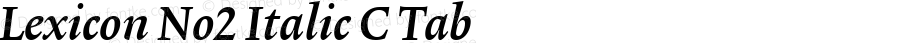 Lexicon No2 Italic C Tab