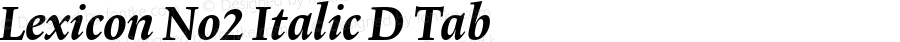 Lexicon No2 Italic D Tab