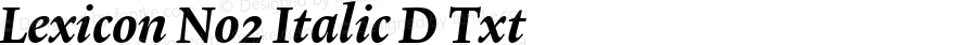 Lexicon No2 Italic D Txt