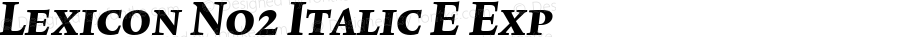 Lexicon No2 Italic E Exp