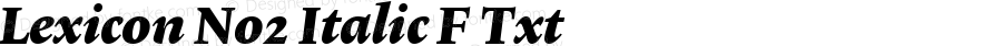 Lexicon No2 Italic F Txt