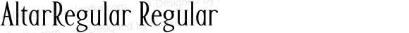 AltarRegular Regular Macromedia Fontographer 4.1.5 1/22/02