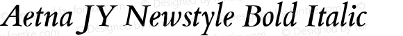 Aetna JY Newstyle Bold Italic