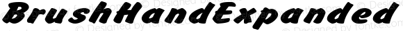BrushHandExpanded Regular Macromedia Fontographer 4.1.5 5/17/98