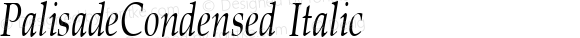 PalisadeCondensed Italic